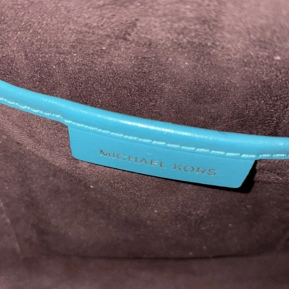 Michael Kors  bucket bag  shoulder or Crossbody bag  leather  aqua  leather
Inte - Picture 12 of 17
